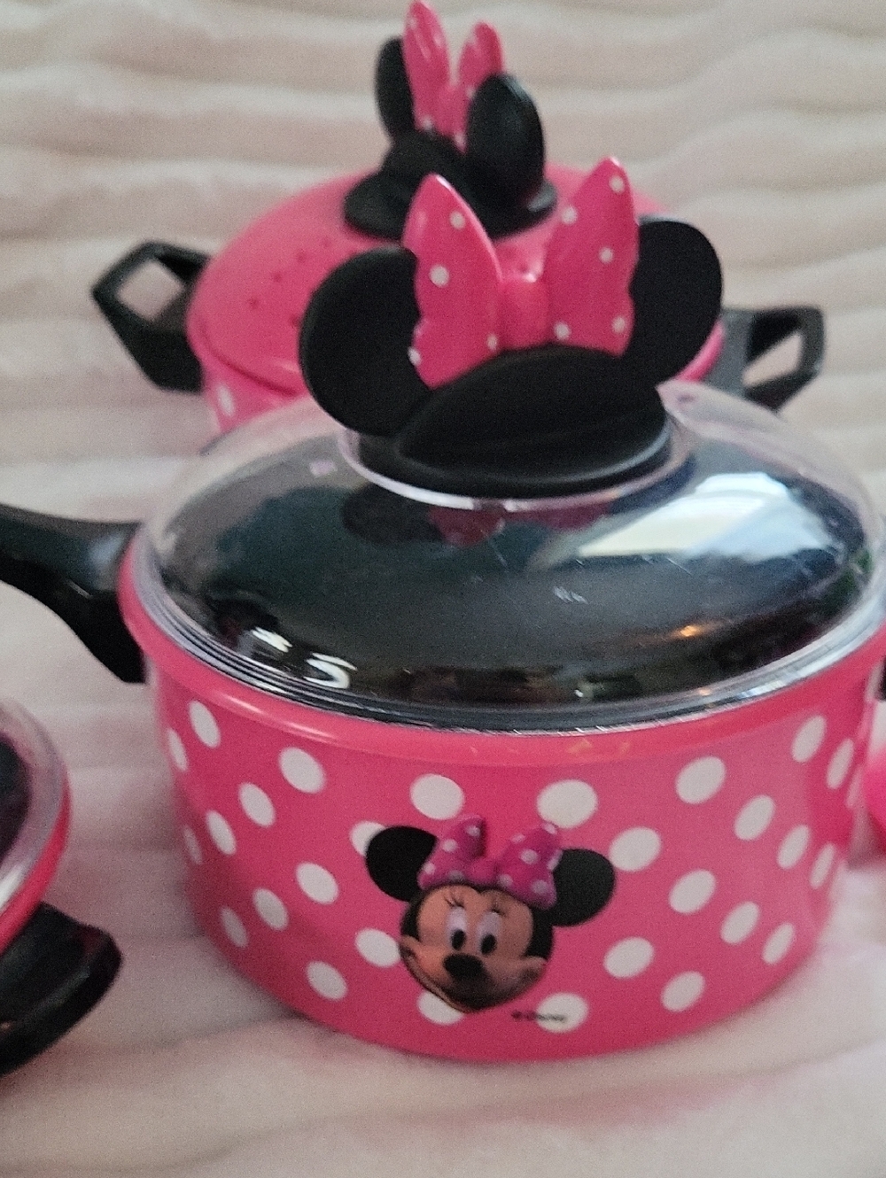 Disney Store Minnie Mouse Gourmet Pots n Pans Cooking Set Pretend Play - Picture 10 of 11